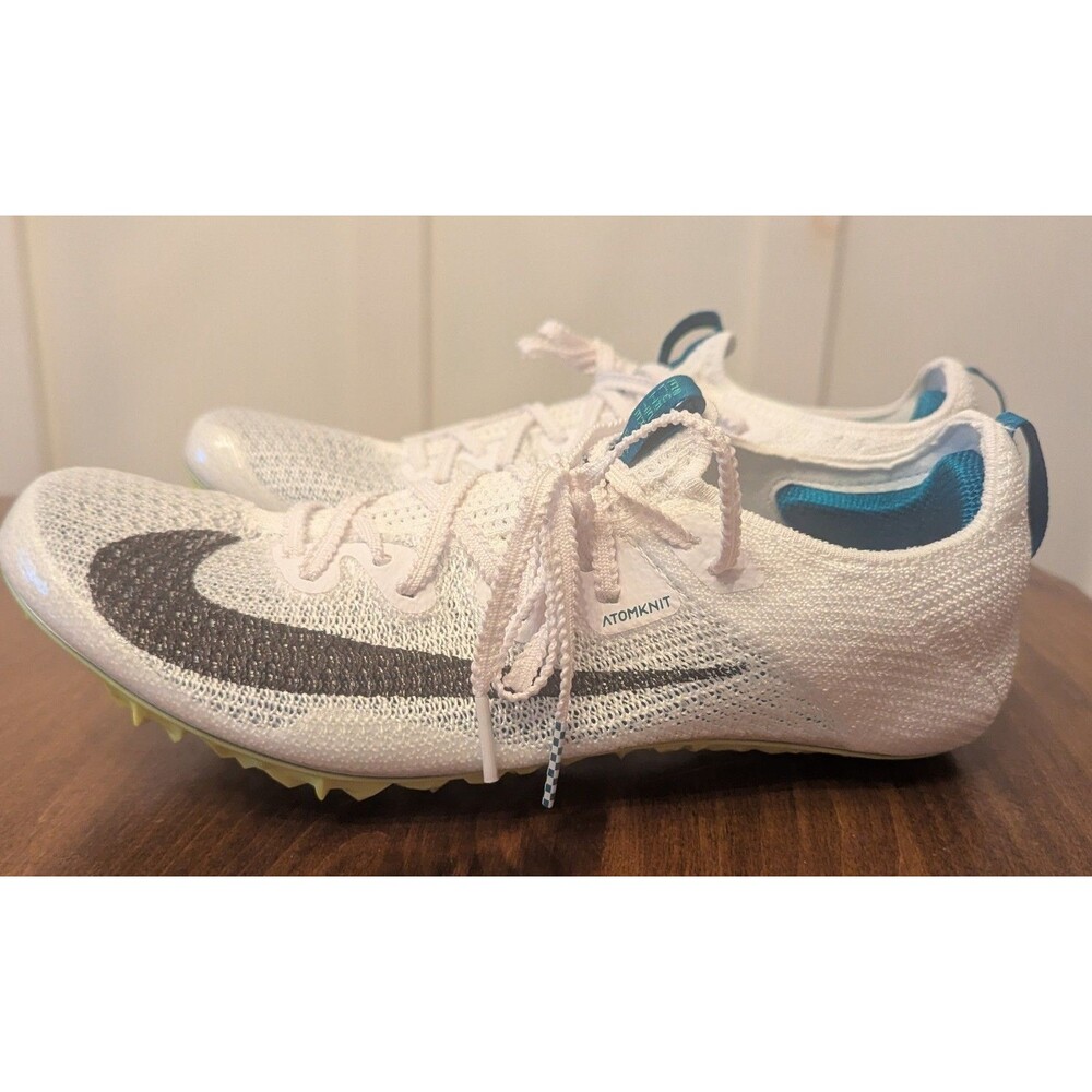 Nike Zoom Superfly Elite 2 Flyknit White Green Spikes FZ9662-100 Men’s Size 11.5